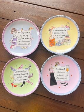Lila Grayson Diva Quote Plates Set Jewelry Tray Vanity Dish Cute Gift Boutique